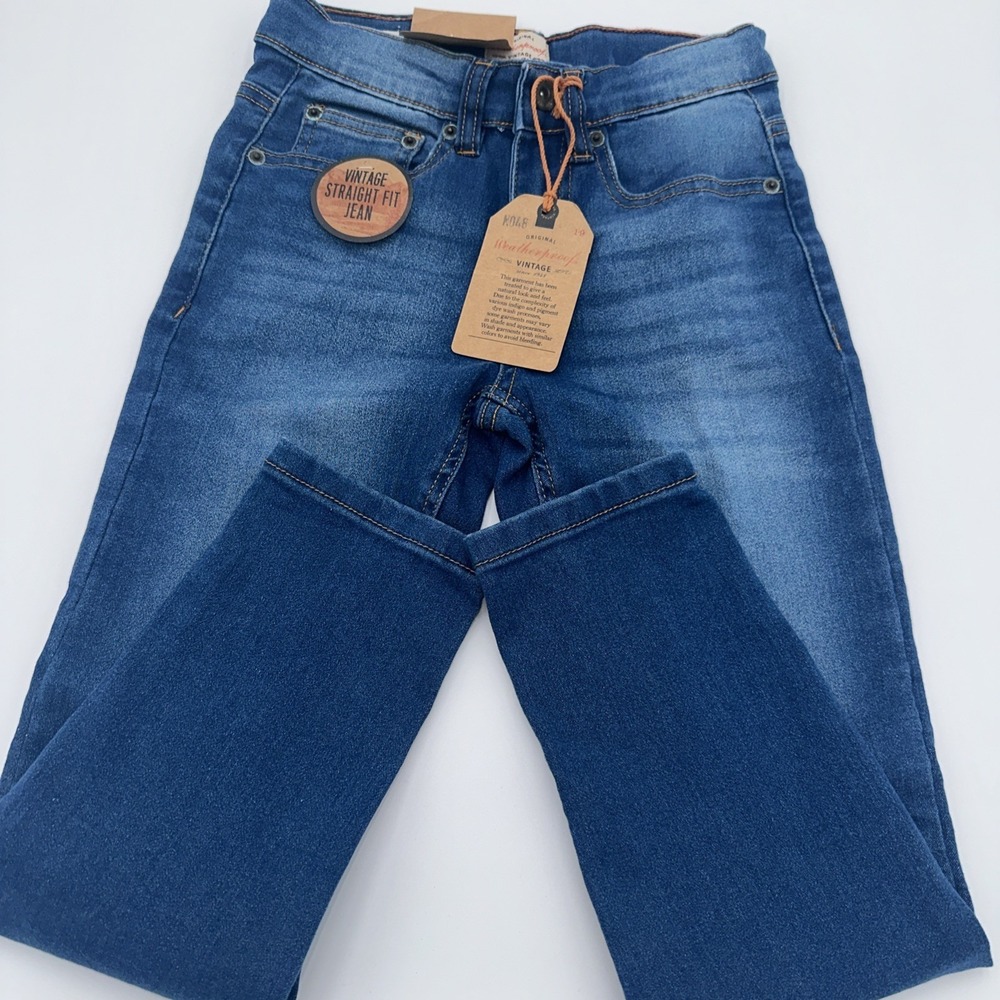 Weatherproof Girls Jeans Size 8 Blue Denim Vintage Straight Fit Jean